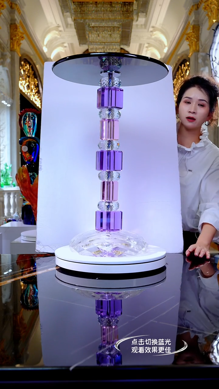 摆件琉璃LF0155水晶艺术边几