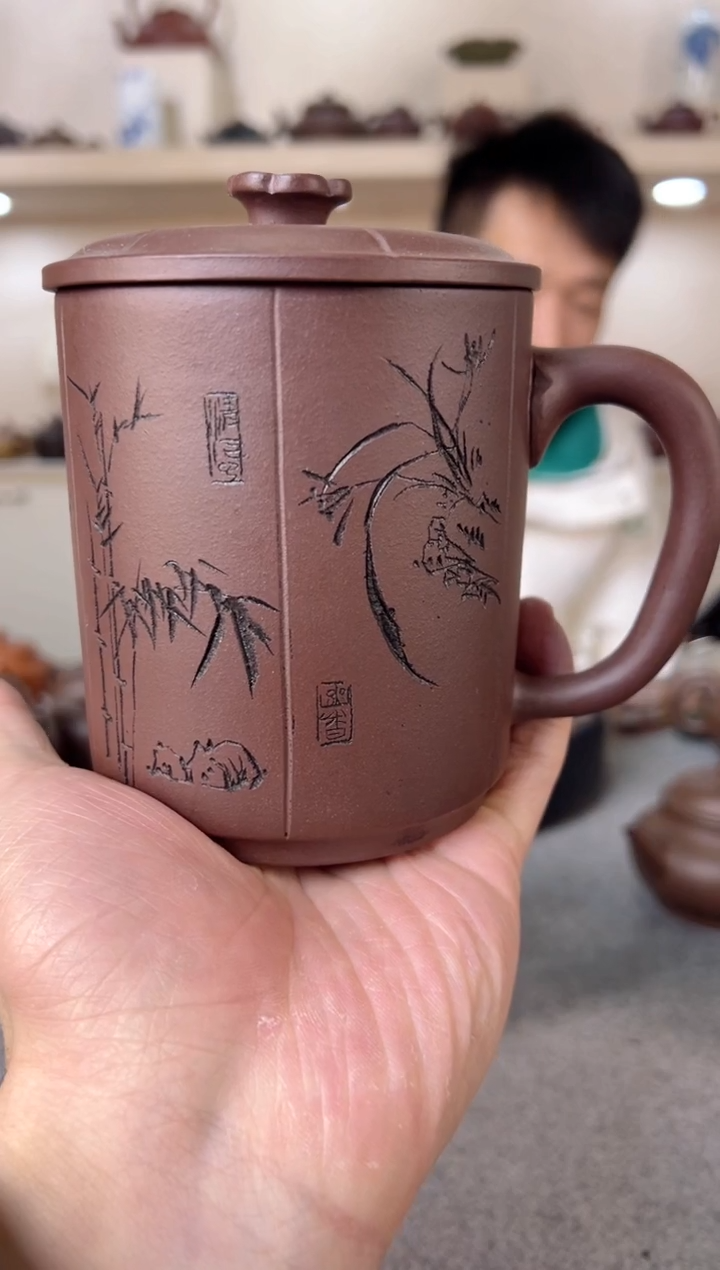 【闪购商品】紫砂茶壶盖杯 紫泥 半手工