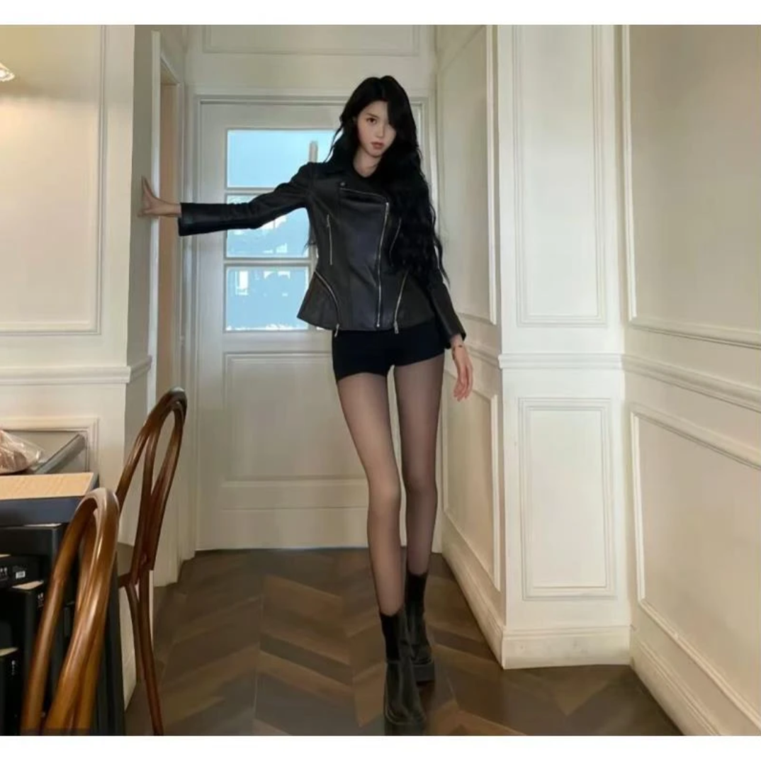 J-[300克超透]单层一体水光黑透肤高腰女光腿神器打底袜打底裤