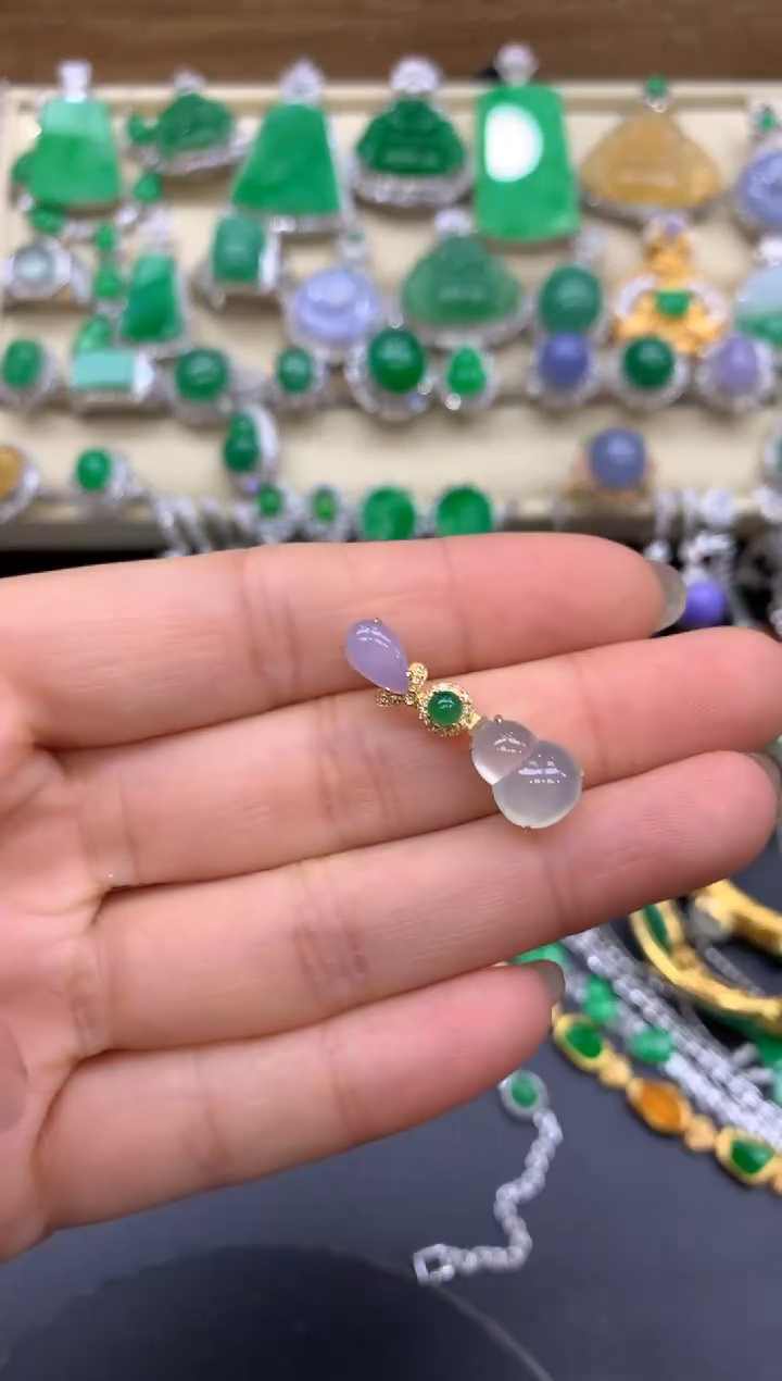 【闪购商品】翡翠颈饰18K金镶嵌203-中国好珍宝