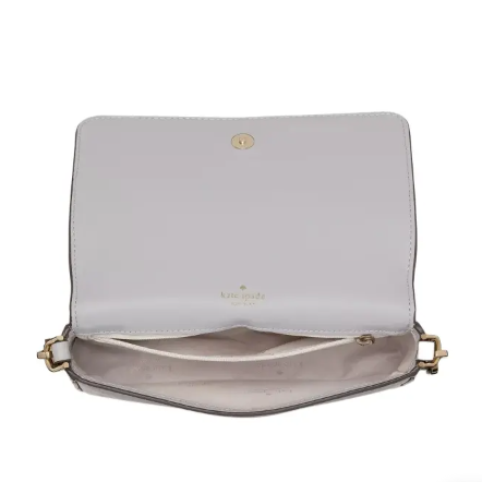 katespade Lena拼色设计Logo徽标荔枝纹皮 革单肩斜接包小号KH792