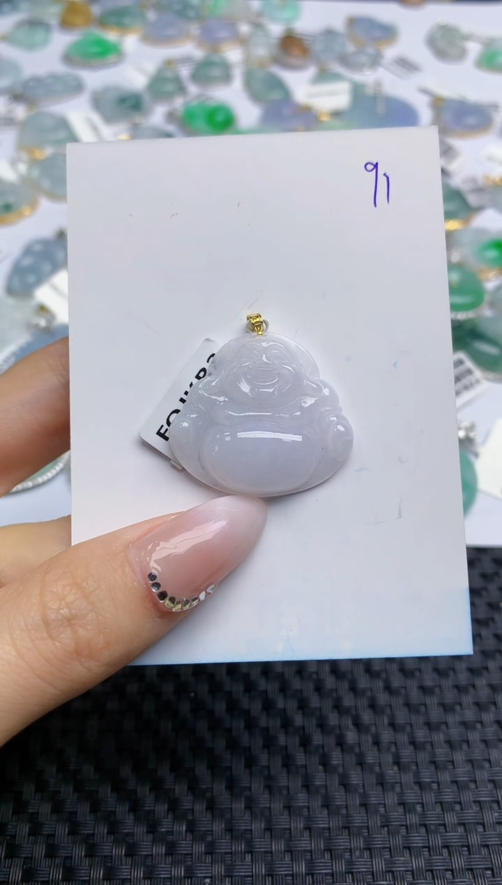 【闪购商品】翡翠颈饰18K金镶嵌 天然翡翠A货