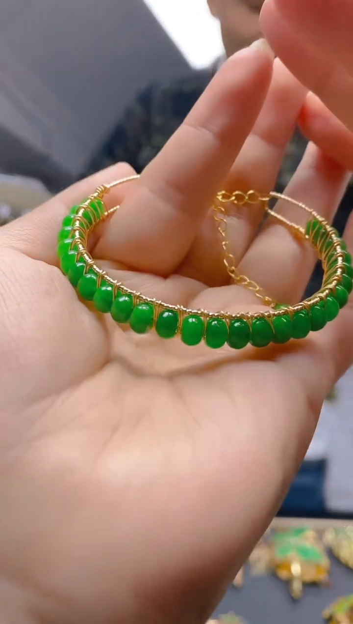 【闪购商品】翡翠耳饰合金56翡翠手镯