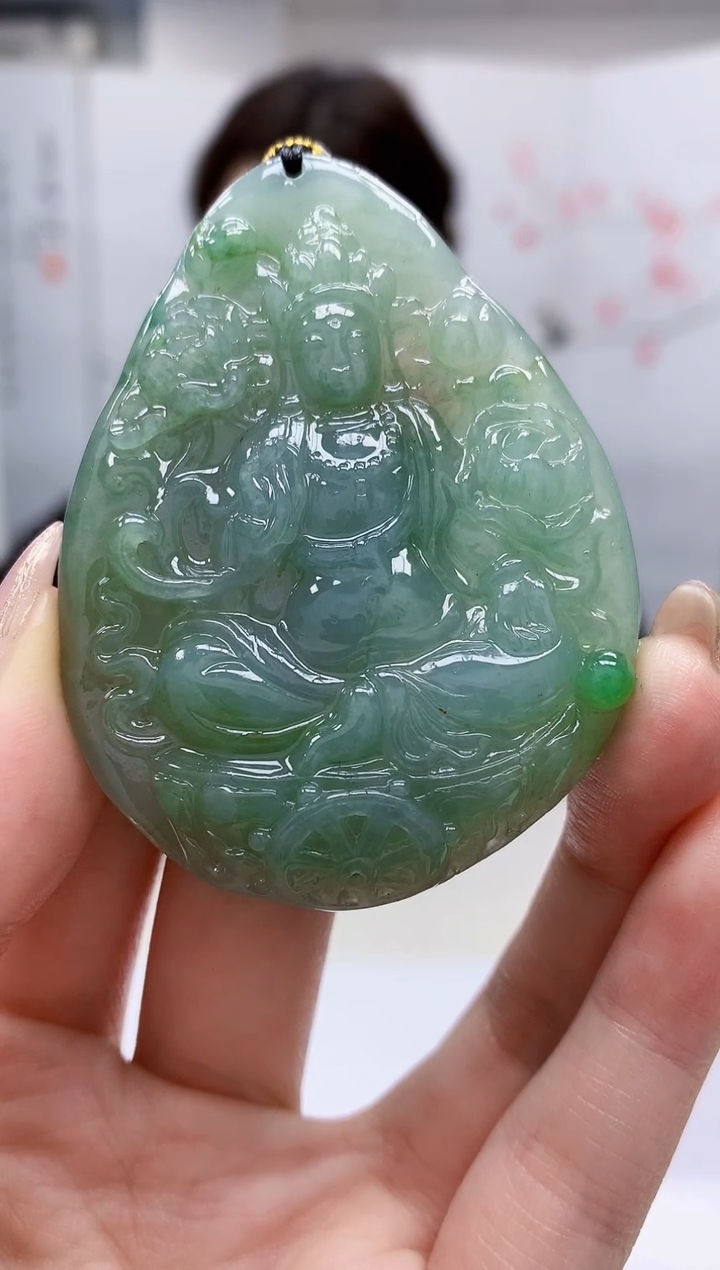 【闪购商品】定制翡翠未镶嵌4829jw-毛货挂件90