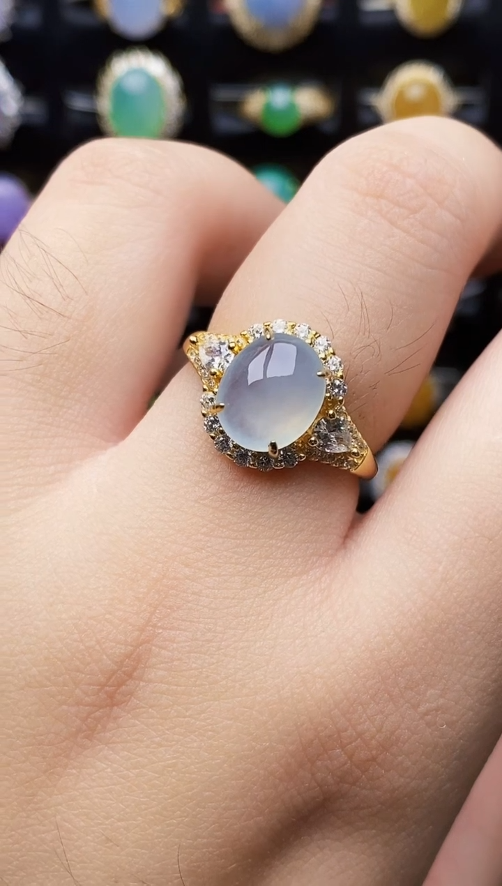 银S925镶嵌戒指翡翠5029