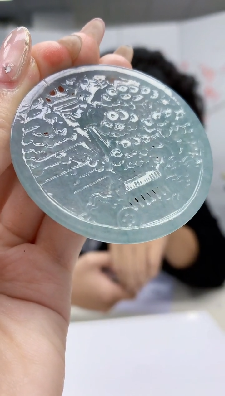 【闪购商品】定制翡翠未镶嵌5145jw-毛货挂件赠珠链39