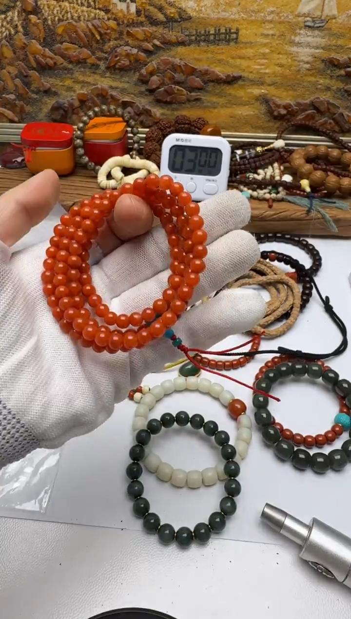 未镶嵌手串南红玛瑙南红玛瑙多圈手串