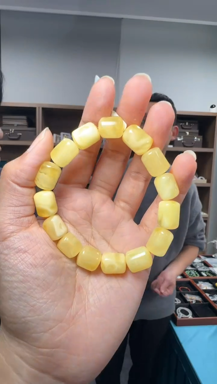 【闪购商品】琥珀手串未镶嵌蜜蜡桶珠手串
