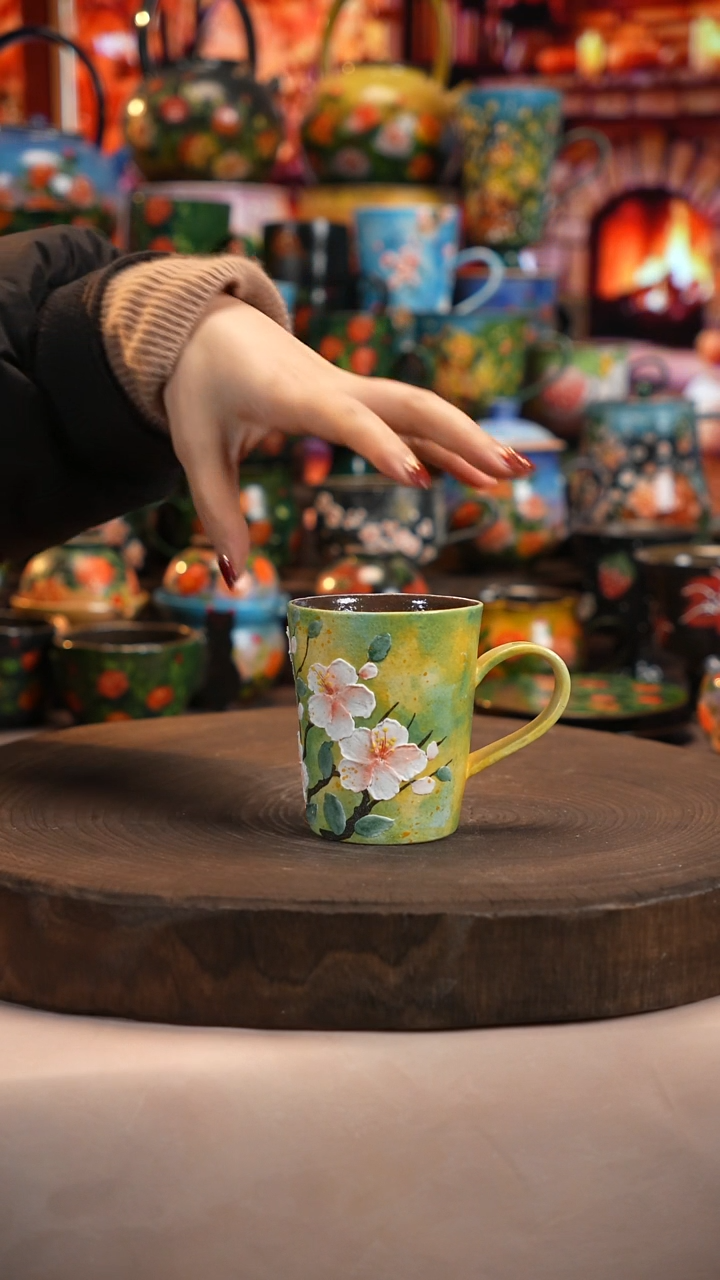 油画  釉下彩   杯子 