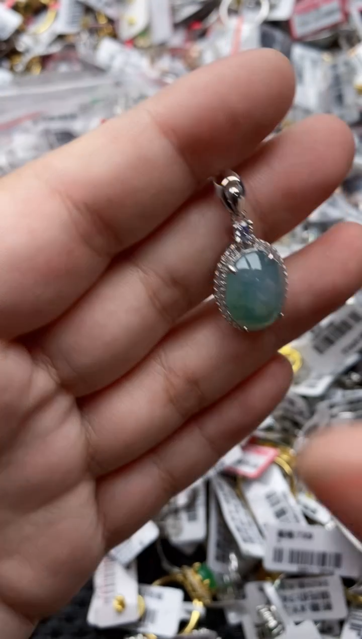 【闪购商品】翡翠戒指银S925镶嵌22222---5