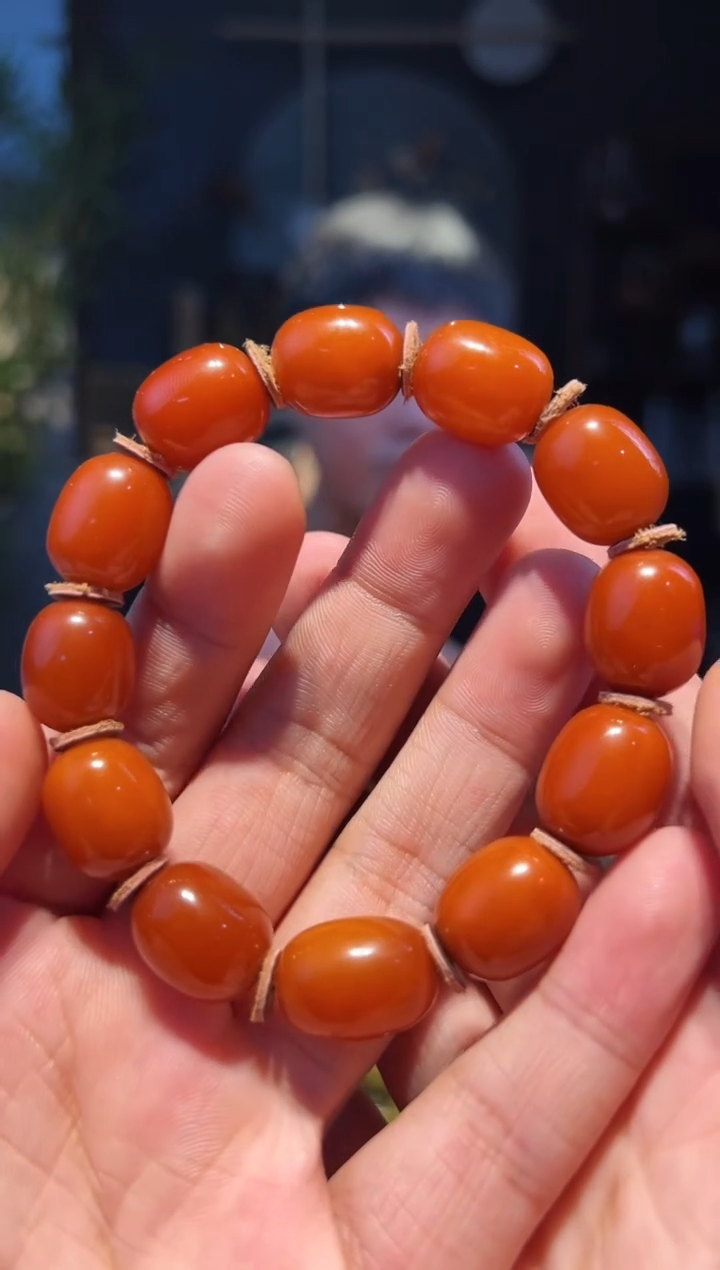 【闪购商品】蜜蜡手串未镶嵌13+(枣蜡串)