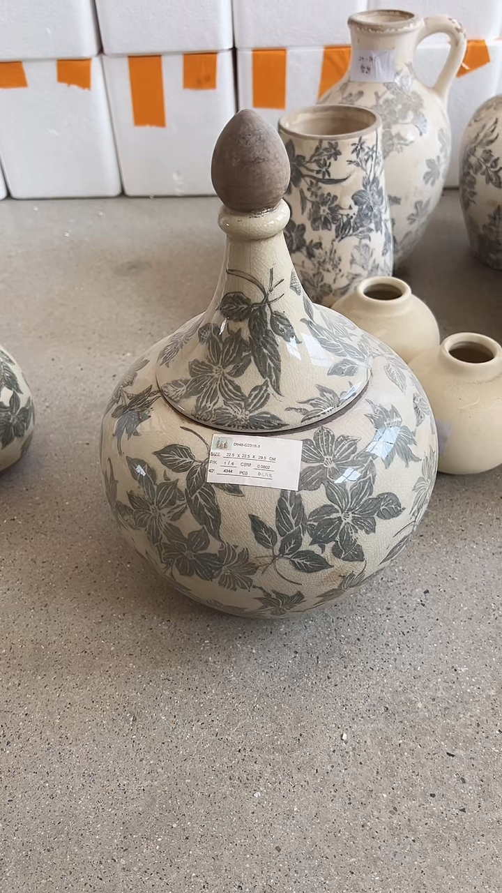 【闪购商品】陶瓷花盆高29.5cm内口10cm