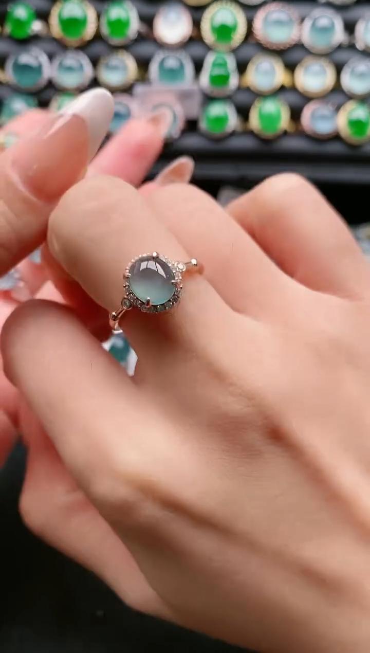 【闪购商品】翡翠戒指银S925镶嵌1111111111