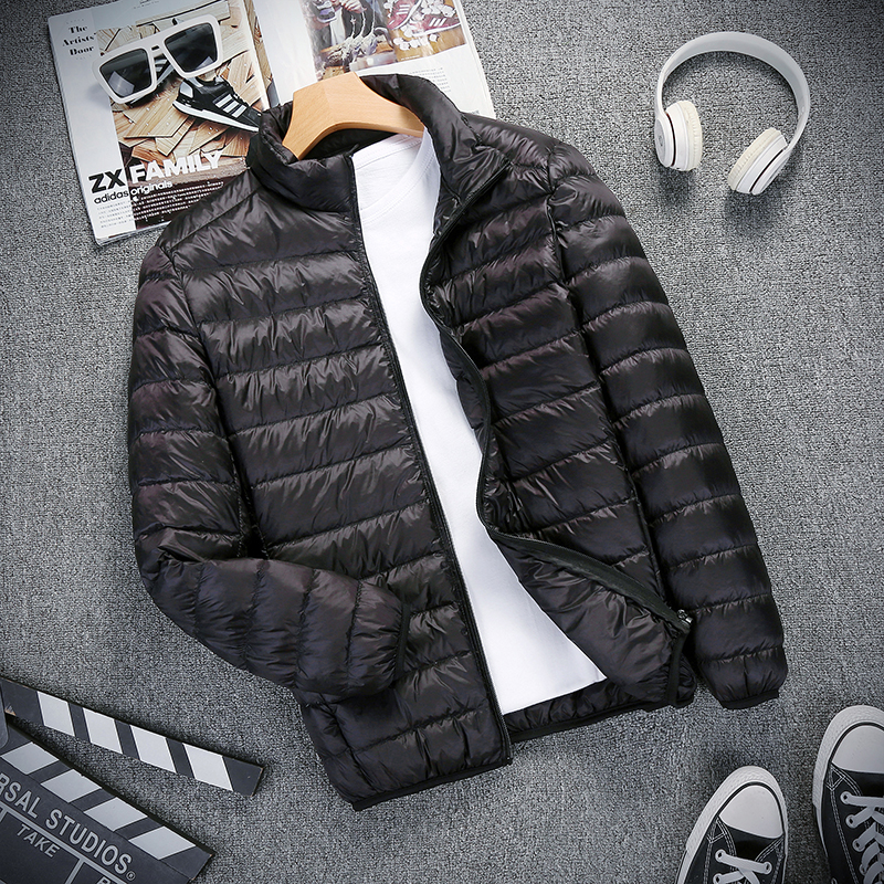 店铺专用！男士轻薄款立领白鸭绒羽绒短款保暖羽绒服男休闲修身