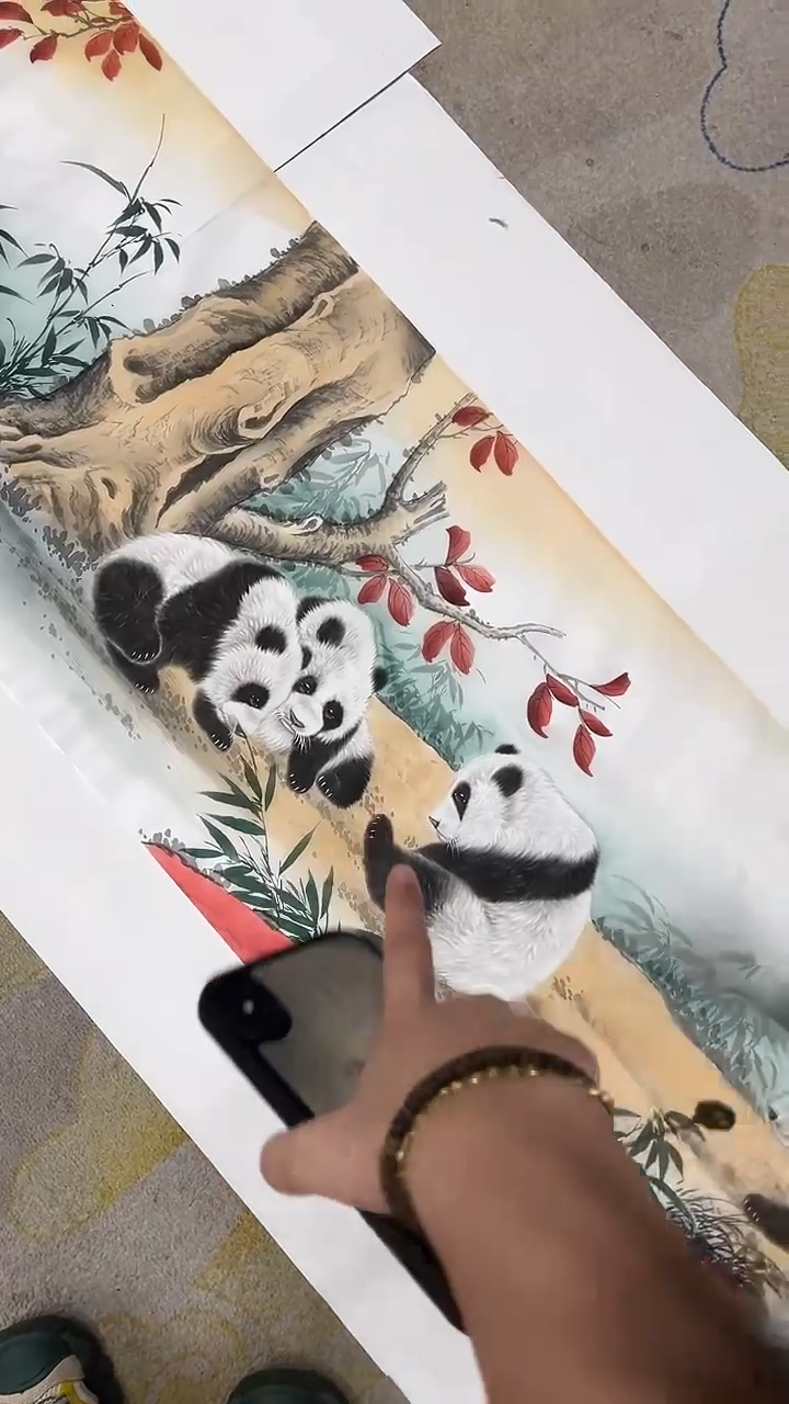 国画郑志宗绢本动物-25524z045