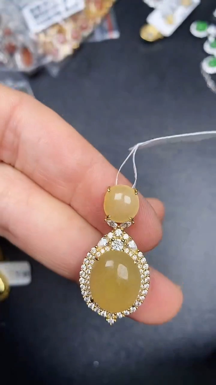 银S925镶嵌戒指翡翠6700