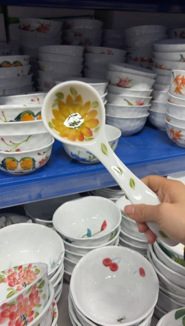 景德镇手绘釉中彩（食品级）大汤勺