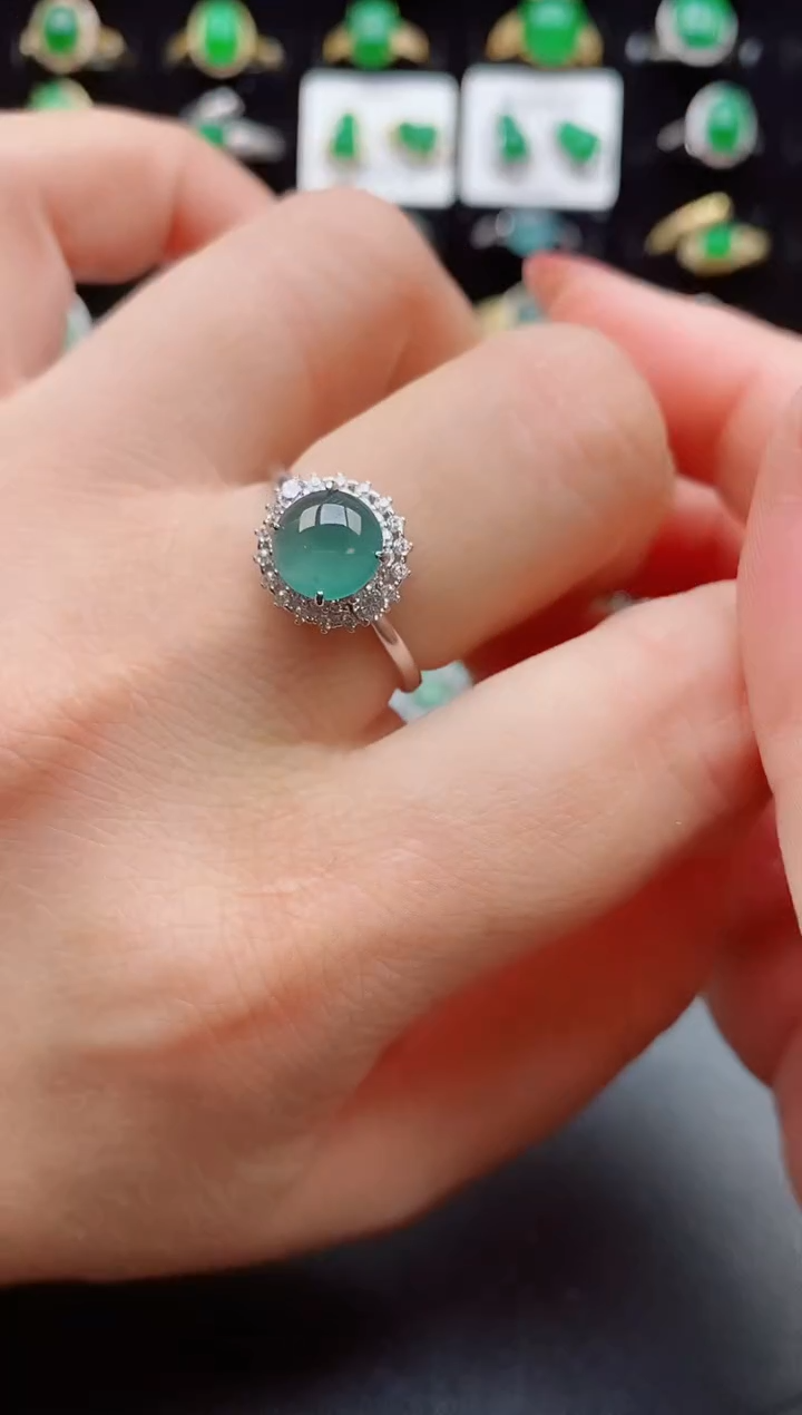 【闪购商品】翡翠戒指银S925镶嵌5085805