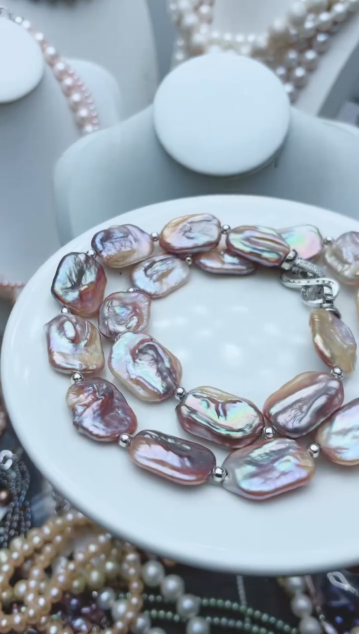 【闪购商品】淡水珍珠颈饰钛钢1