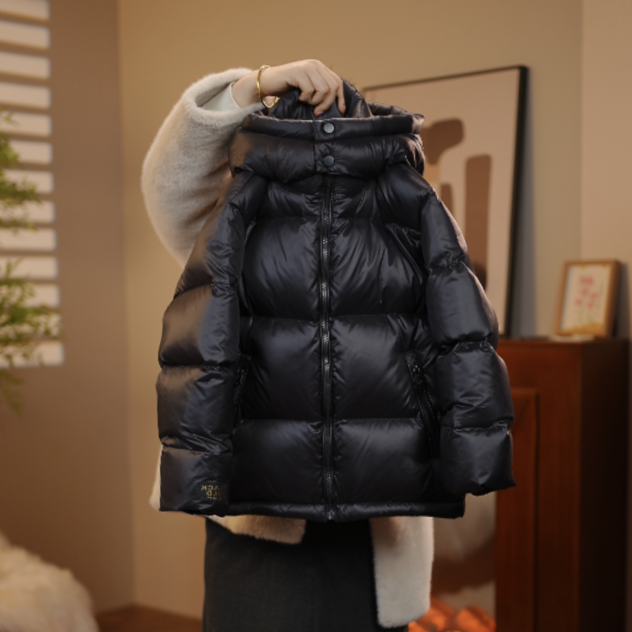 2025新款黑金防寒服中大童男童女童保暖外套一件过冬Z01