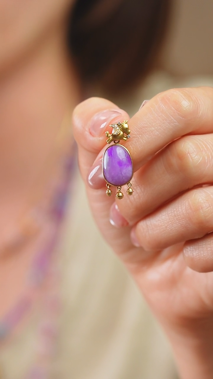 苏纪石（舒俱来）18K金镶嵌吊坠(不含链)43