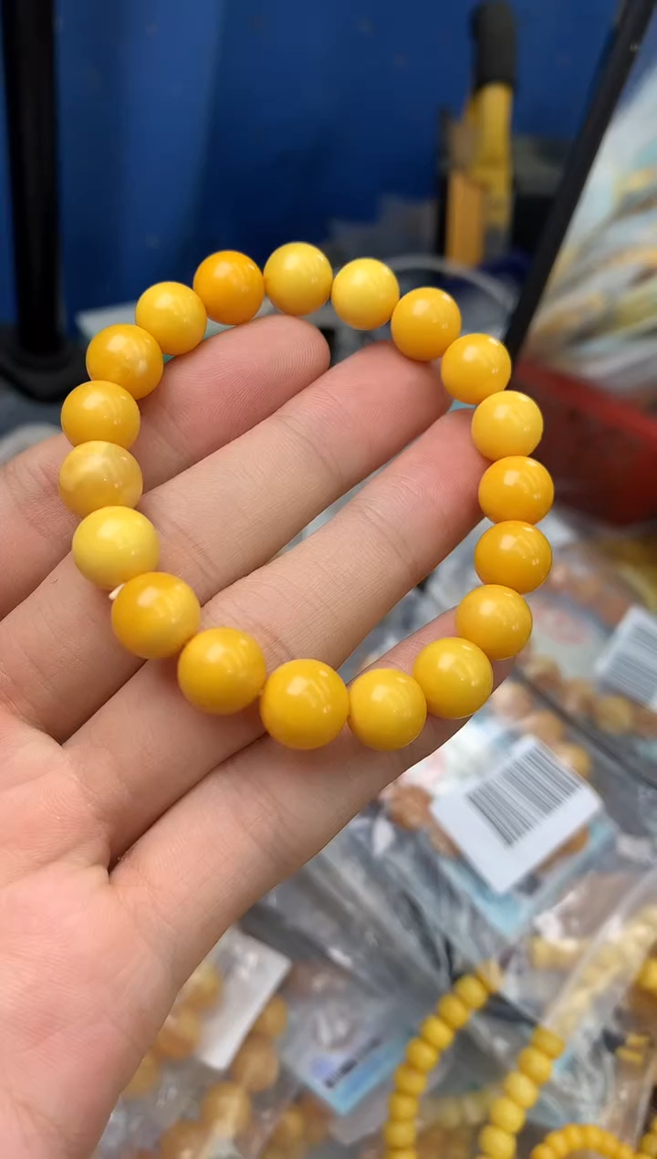 未镶嵌蜜蜡裸石手串