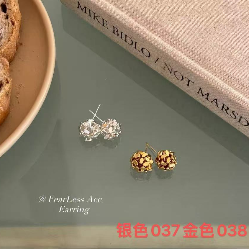合金耳饰 「绣球花」耳钉