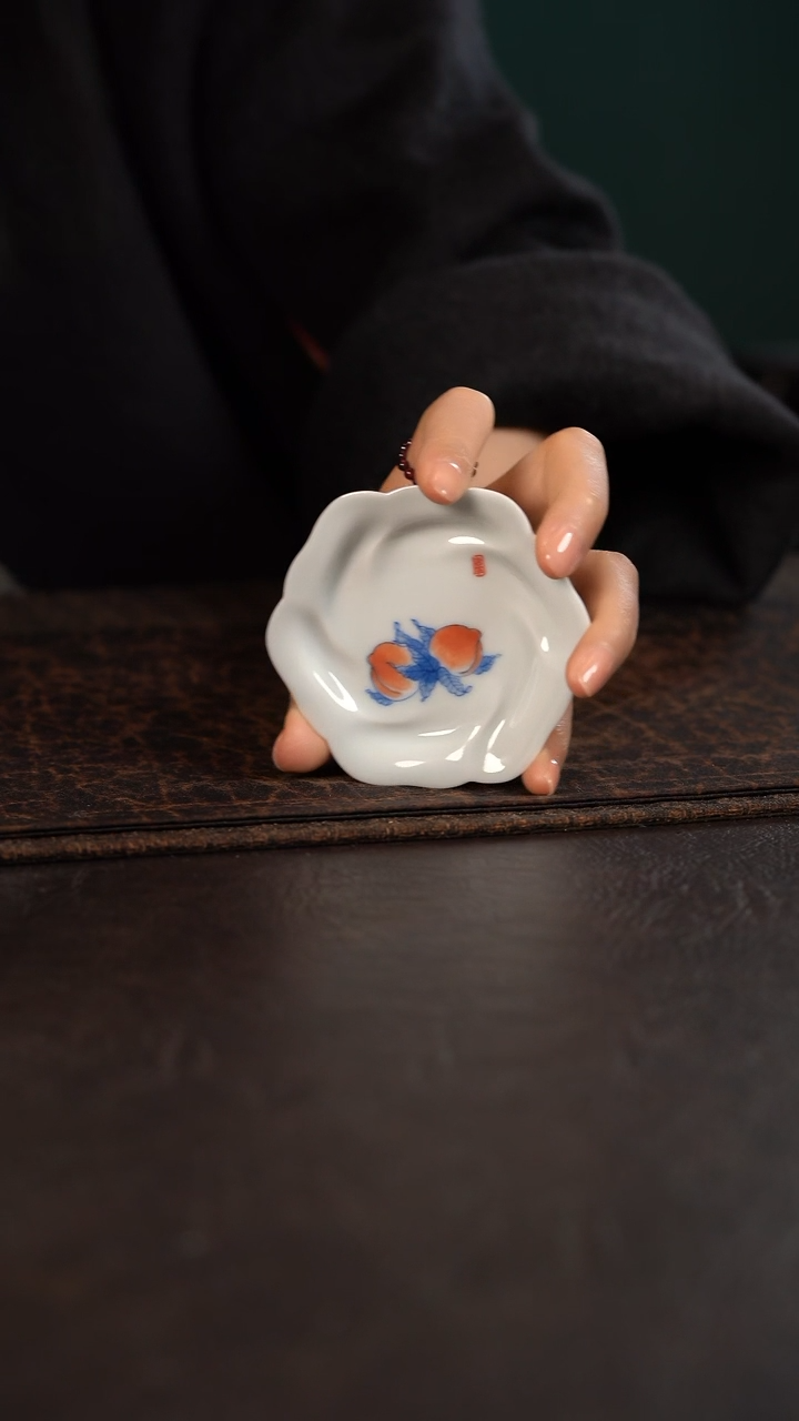 【闪购商品】杯聚澜堂大蟠桃花朵杯垫