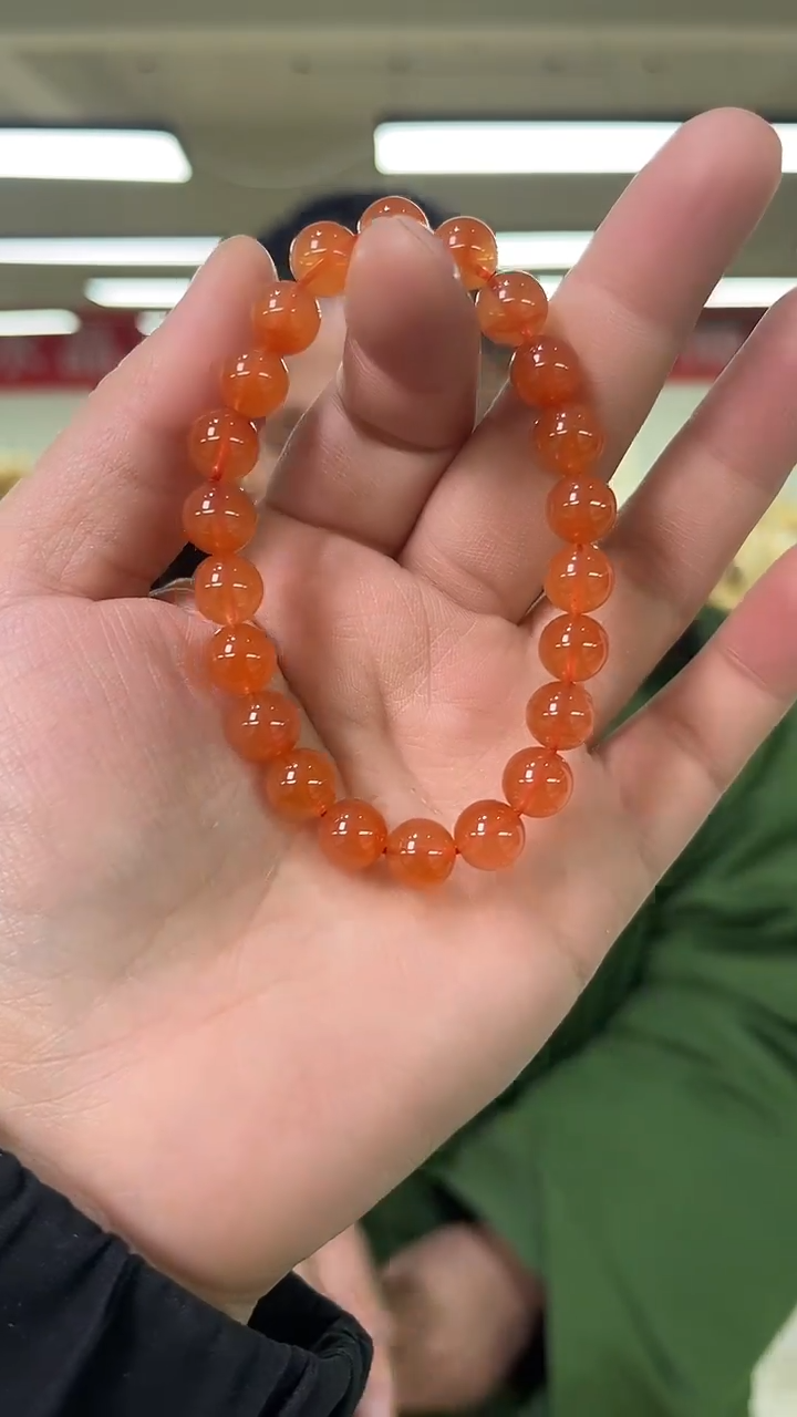 【闪购商品】发晶手链未镶嵌天然红兔毛手串多样性发一8mm