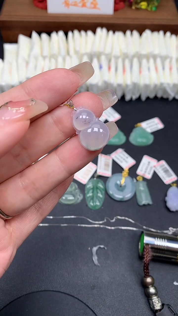 【闪购商品】翡翠吊坠(不含链)18K金镶嵌MS159981