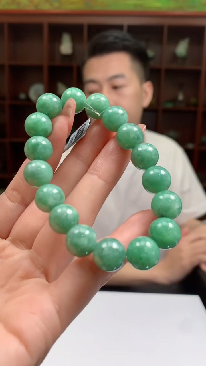 【闪购商品】定制翡翠未镶嵌1049ry-毛货手串33