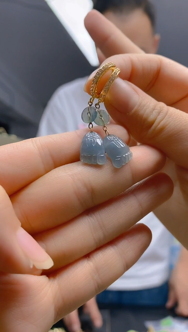 【闪购商品】翡翠耳饰合金0100翡翠耳包