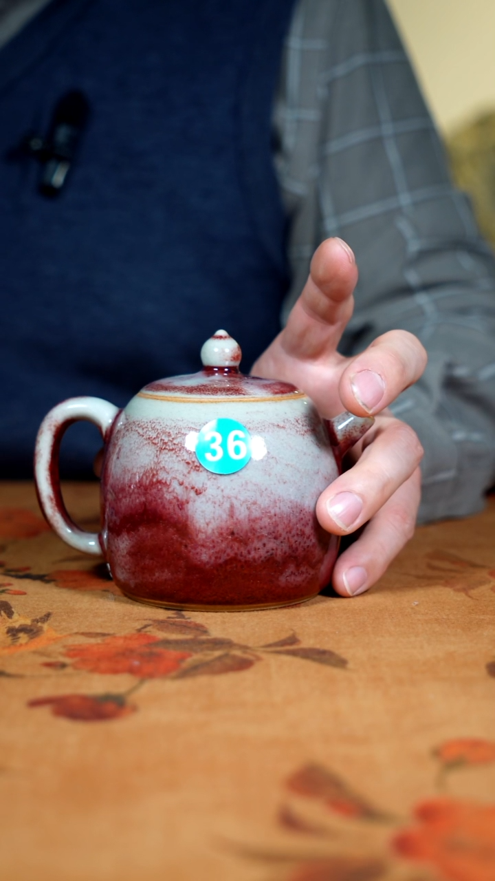 摆件陶世**头钧瓷茶器摆件