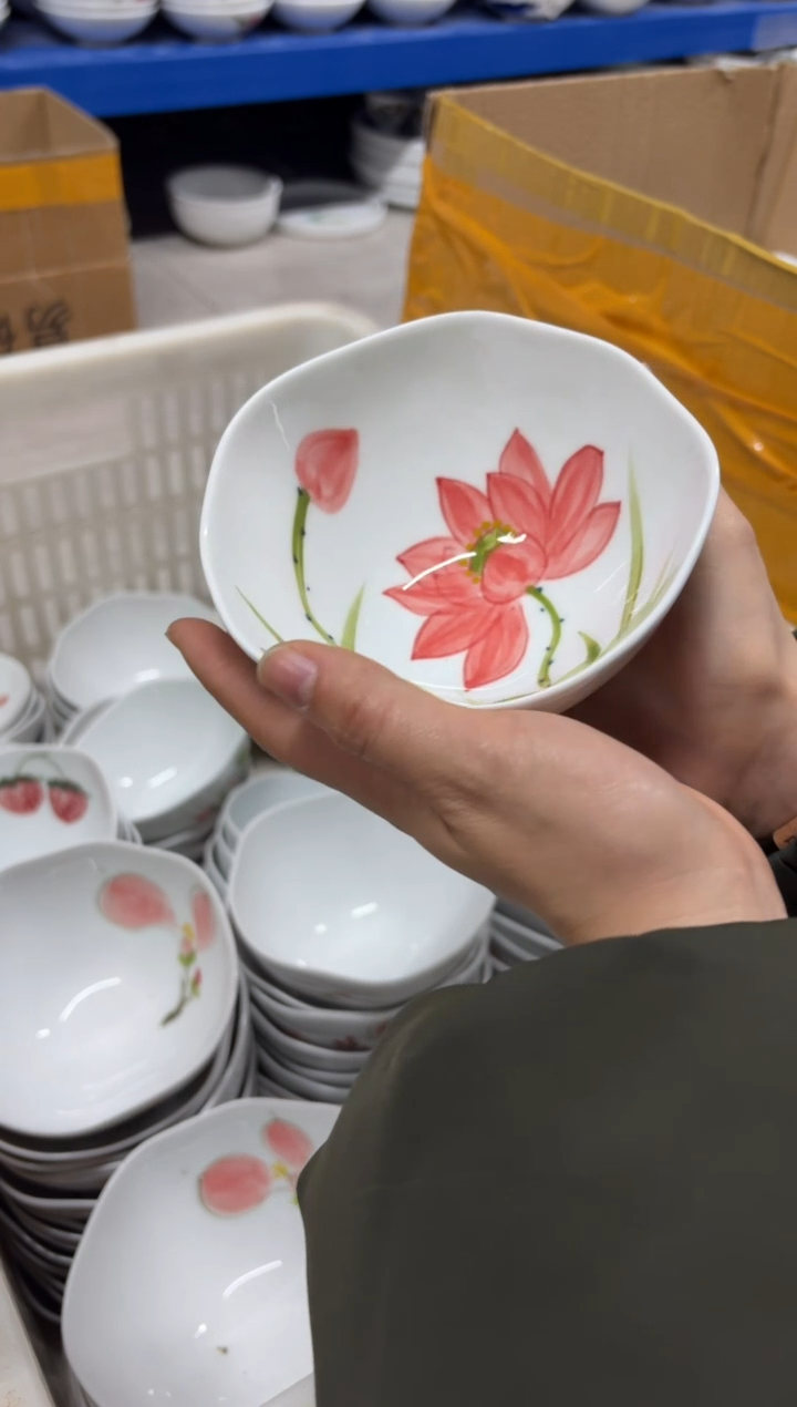 景德镇高温陶瓷食品级手绘釉中彩-大宝宝碗