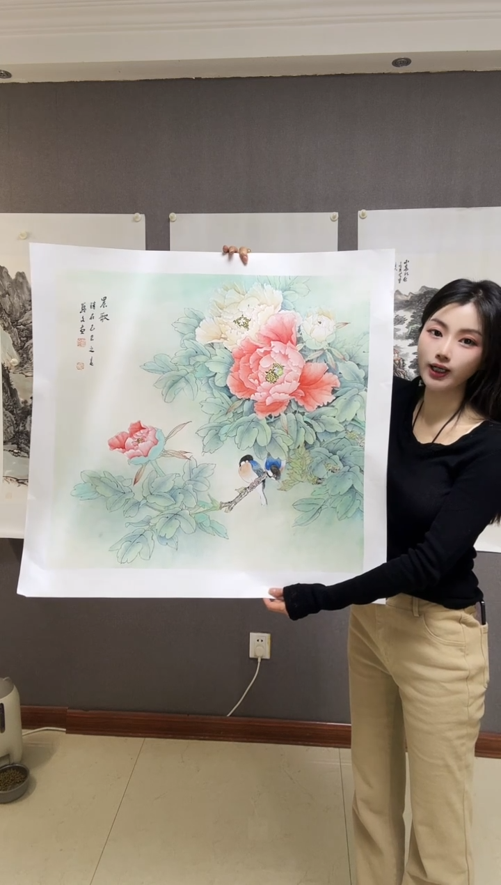 国画开场福利国画手绘工笔画