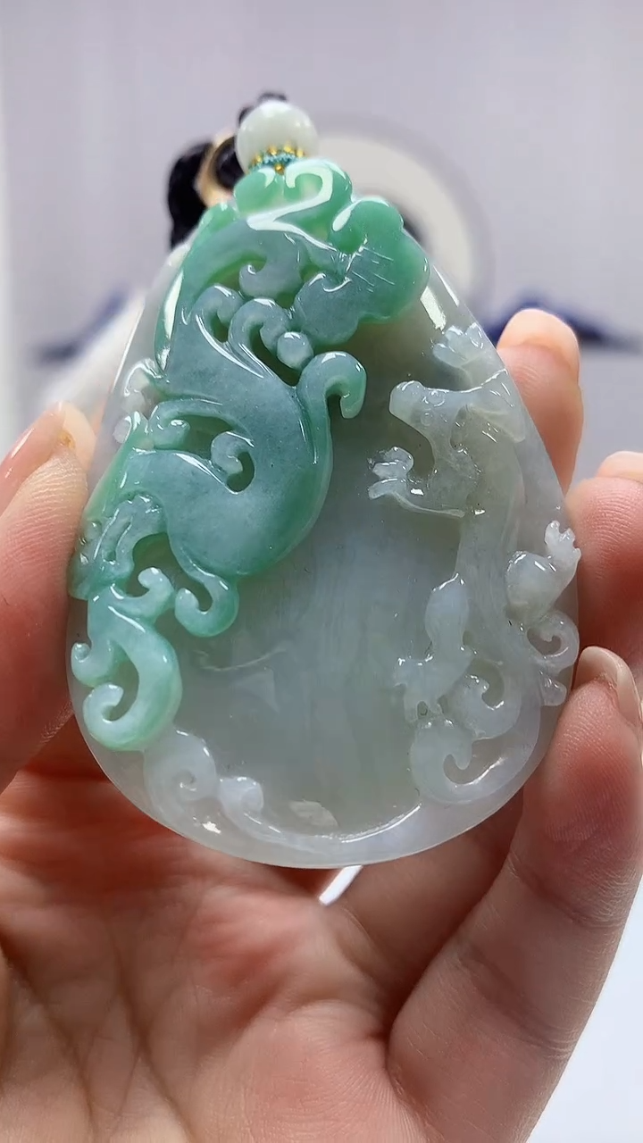 【闪购商品】定制翡翠未镶嵌5028ms-毛货挂件113