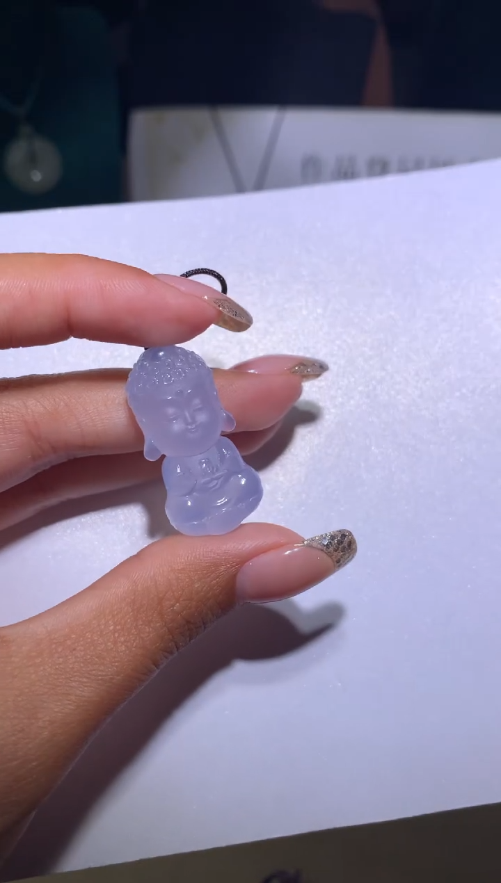 未镶嵌颈饰玛瑙/玉髓琼**渺阿弥宝宝佛