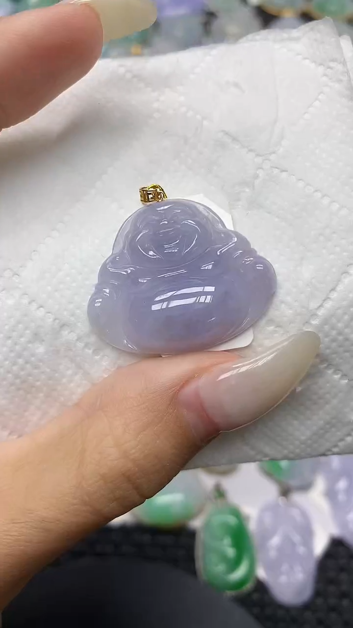 颈饰18K金镶嵌翡翠11111111111