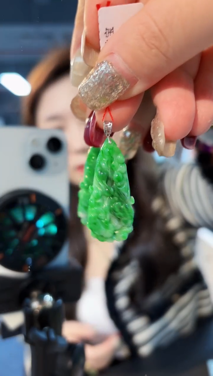 【闪购商品】翡翠颈饰18K金镶嵌缅料A货/支持复检/一件