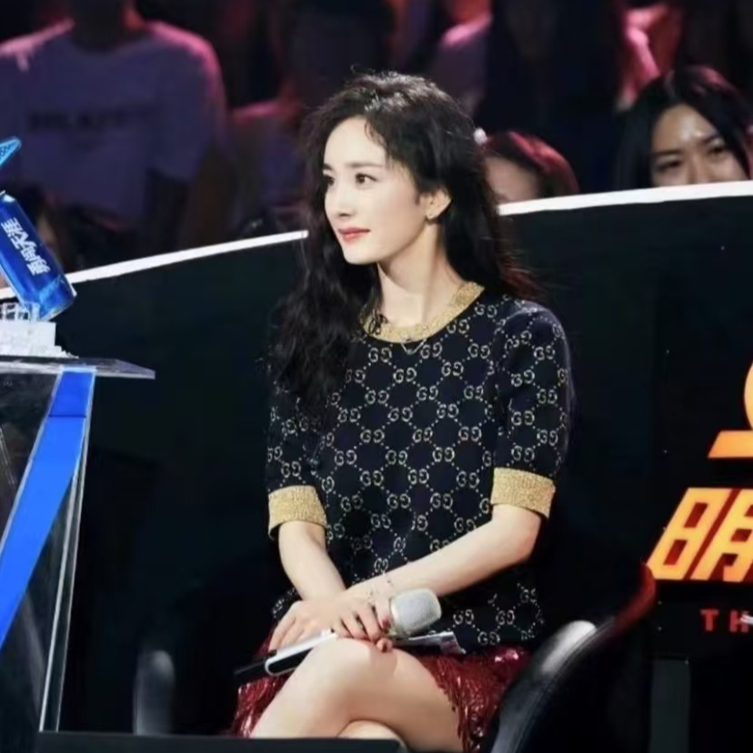 99新 GUCCI/古驰 H13522  拼色满印羊毛圆领短袖针织衫 L码