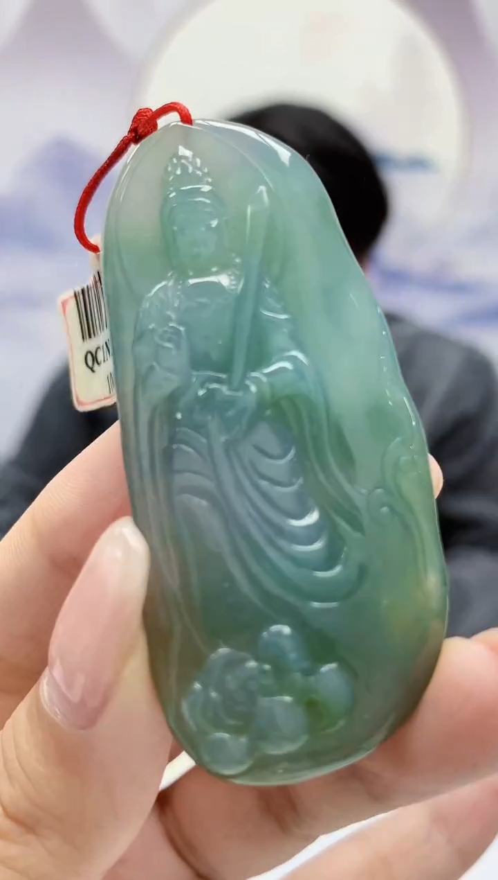 【闪购商品】定制翡翠未镶嵌5060kk-毛货挂件203