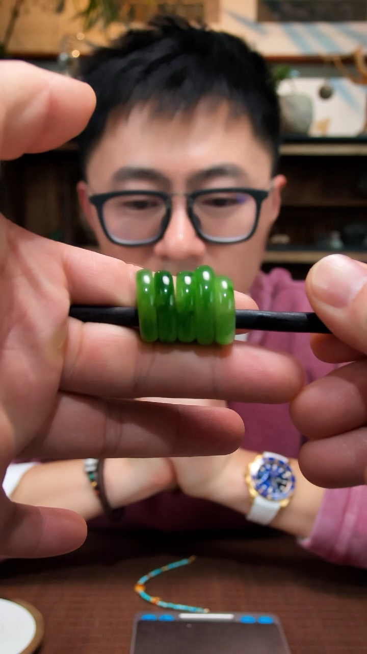 未镶嵌戒指和田玉14#碧玉指环XEZB多样性发其一