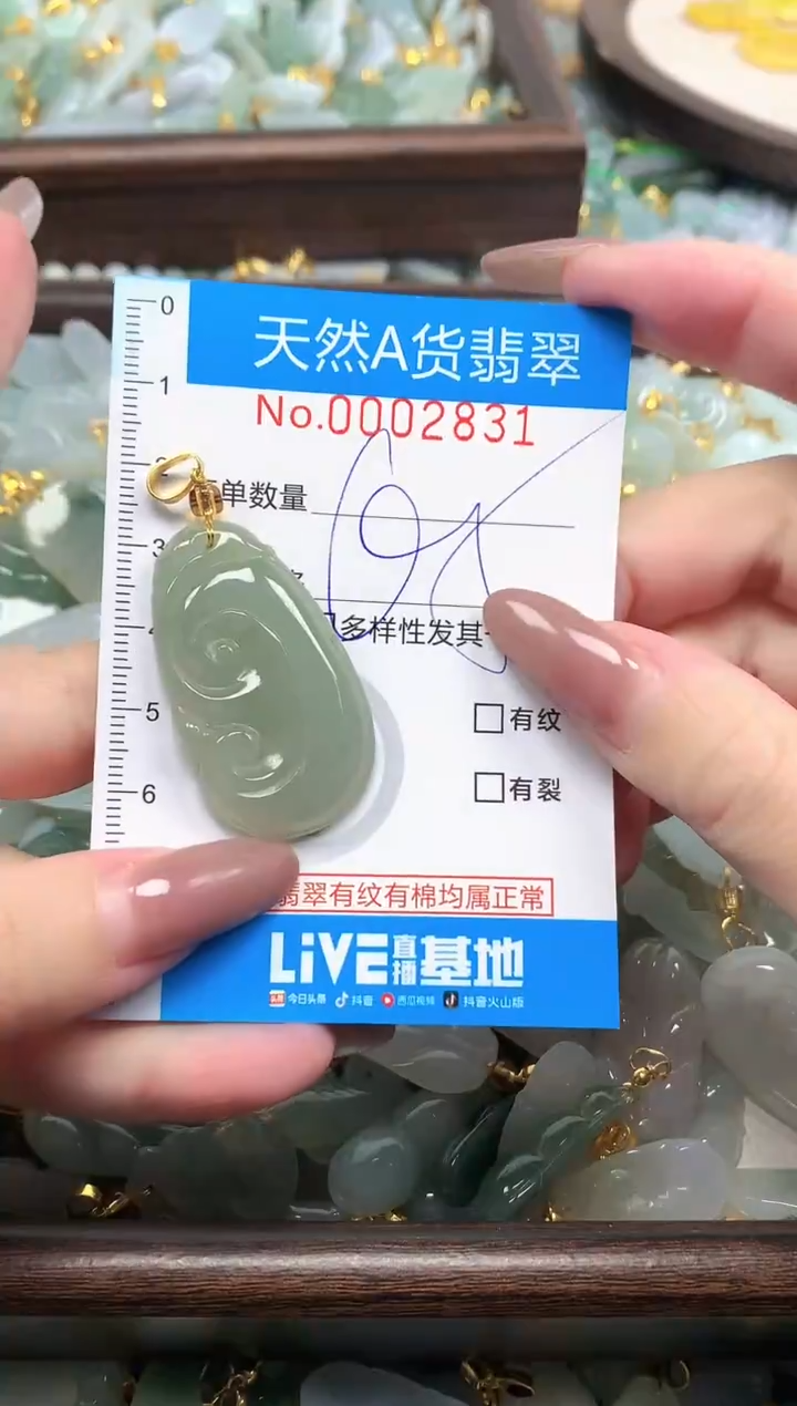 颈饰未镶嵌翡翠净货挂件-2831