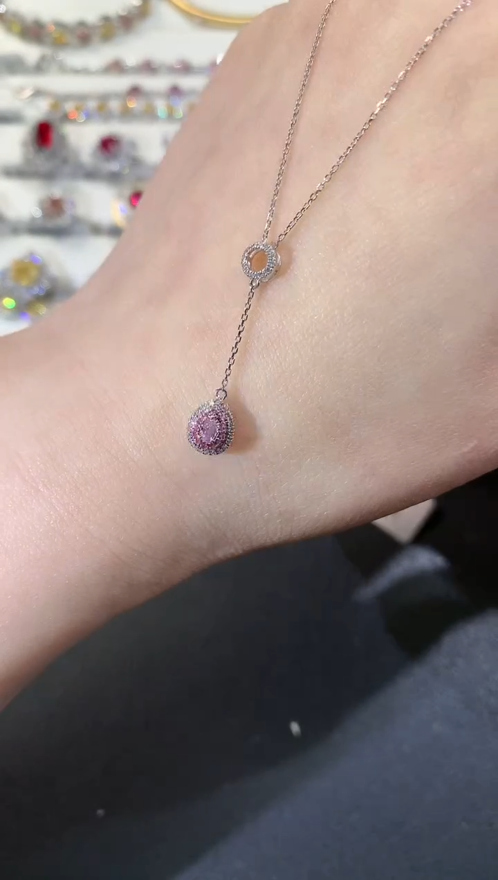 【闪购商品】钻石套链18K金镶嵌R403|3980