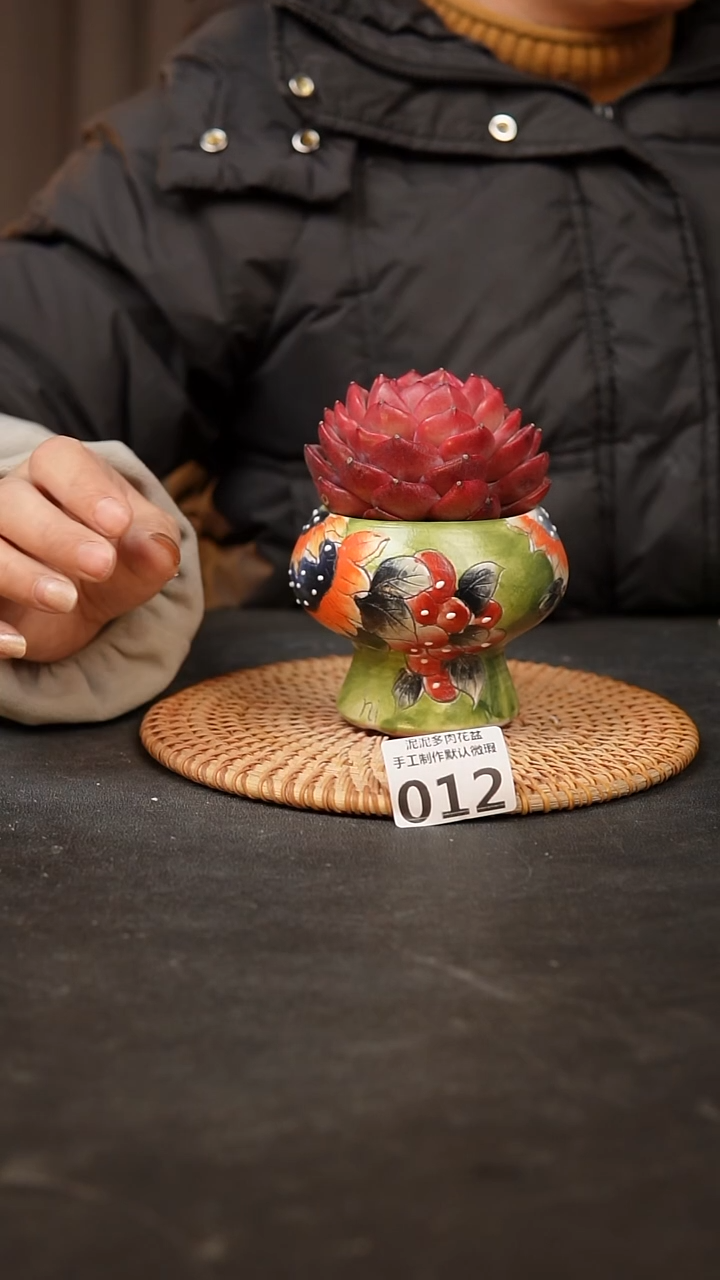 【闪购商品】瓷片012泥泥手工花盆口7