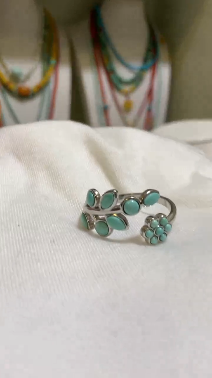 无925银一叶暴富戒指