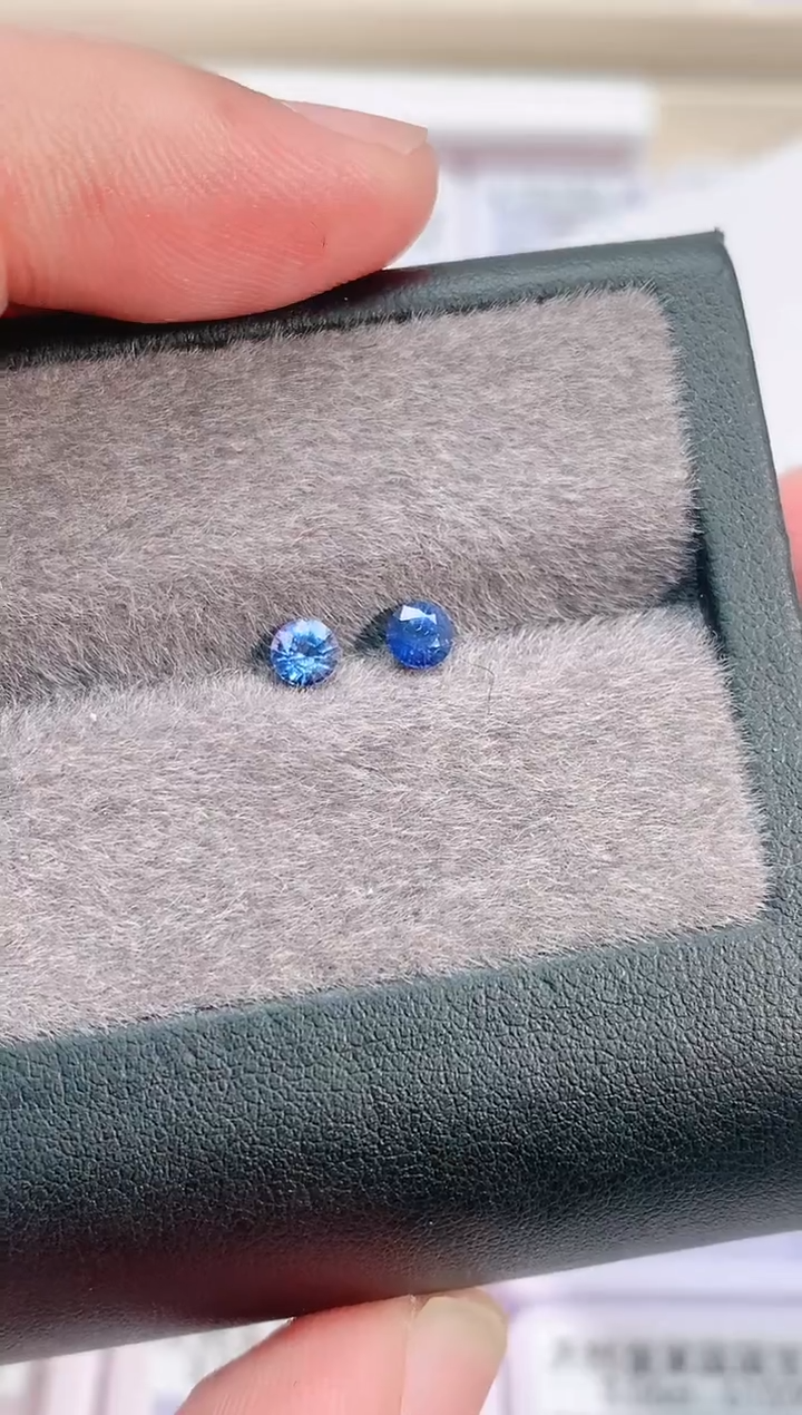 裸石蓝宝石0.65-650天然无烧蓝宝石卡4mm