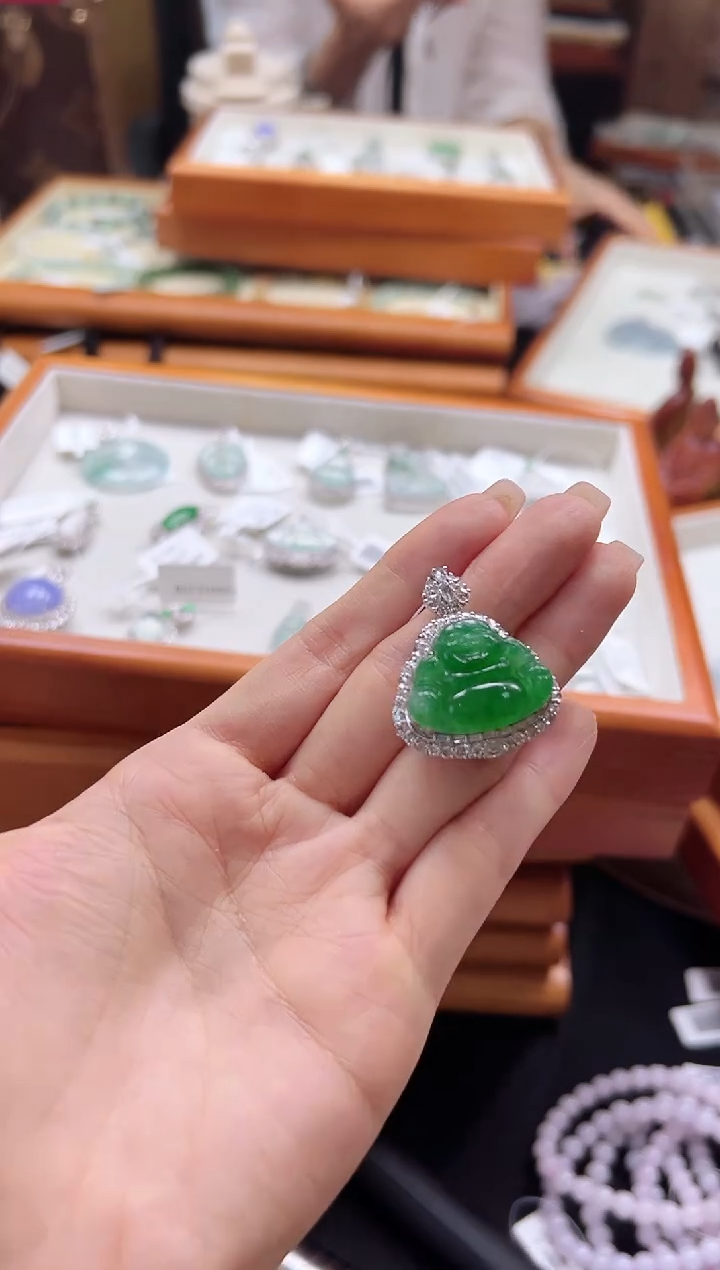 【闪购商品】翡翠18K金镶嵌颈饰DFZ0312-23