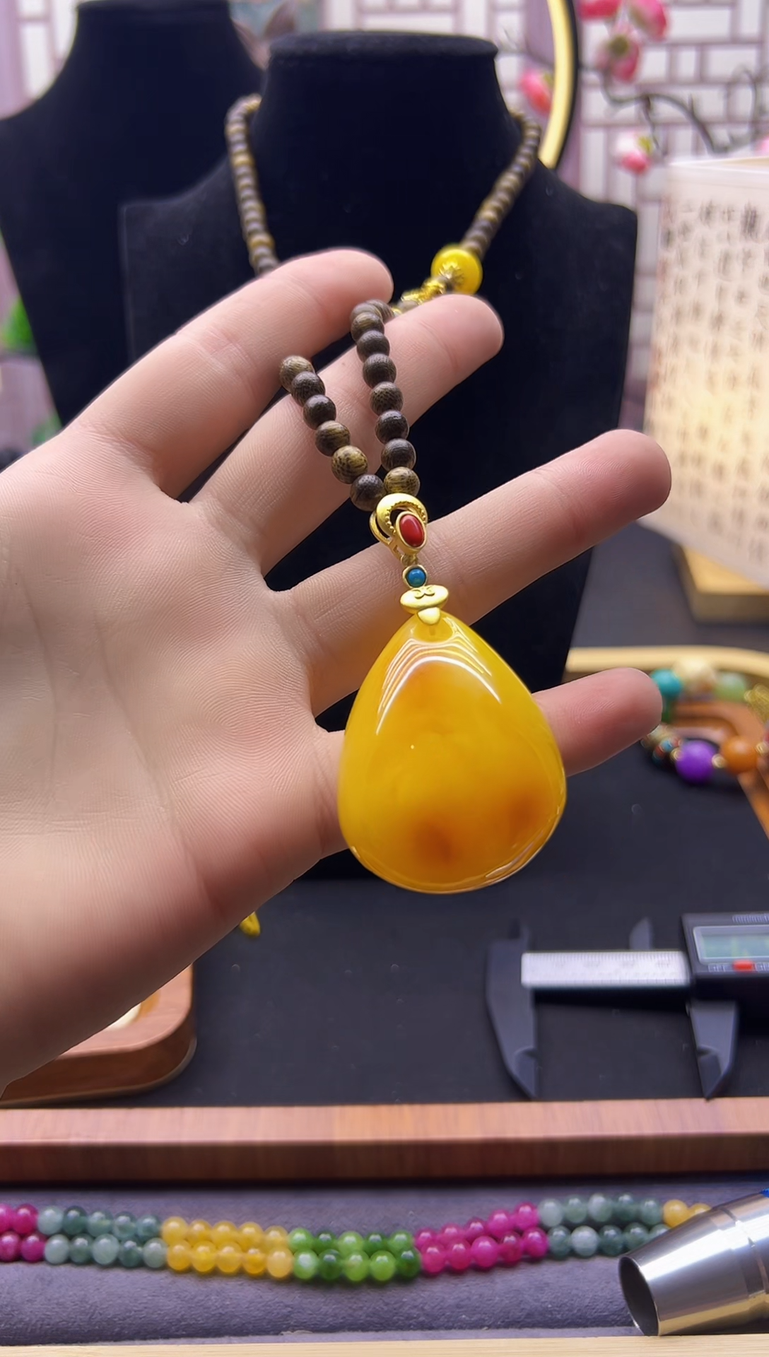 【闪购商品】蜜蜡颈饰14K金镶嵌X15`````