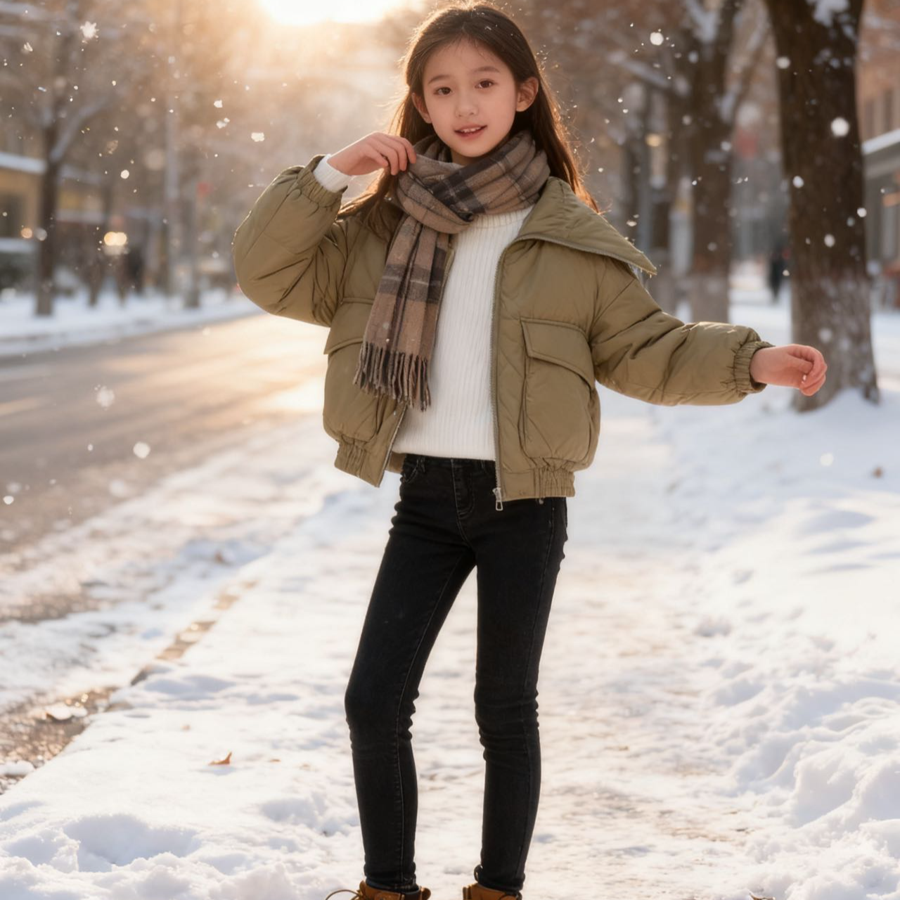 69015高端专享冬款羽绒服棕绿（熙）